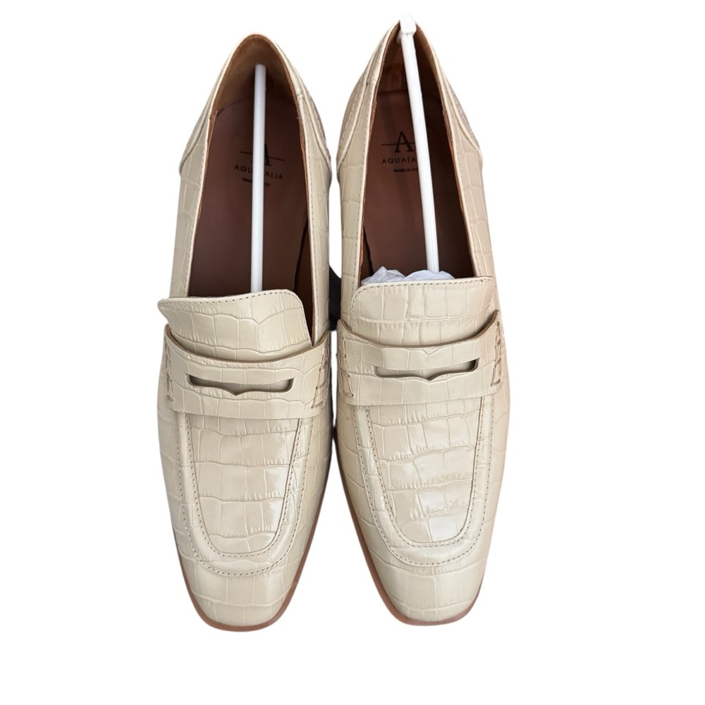 Aquatalia Women’s croc embossed penny loafers‎ size 10